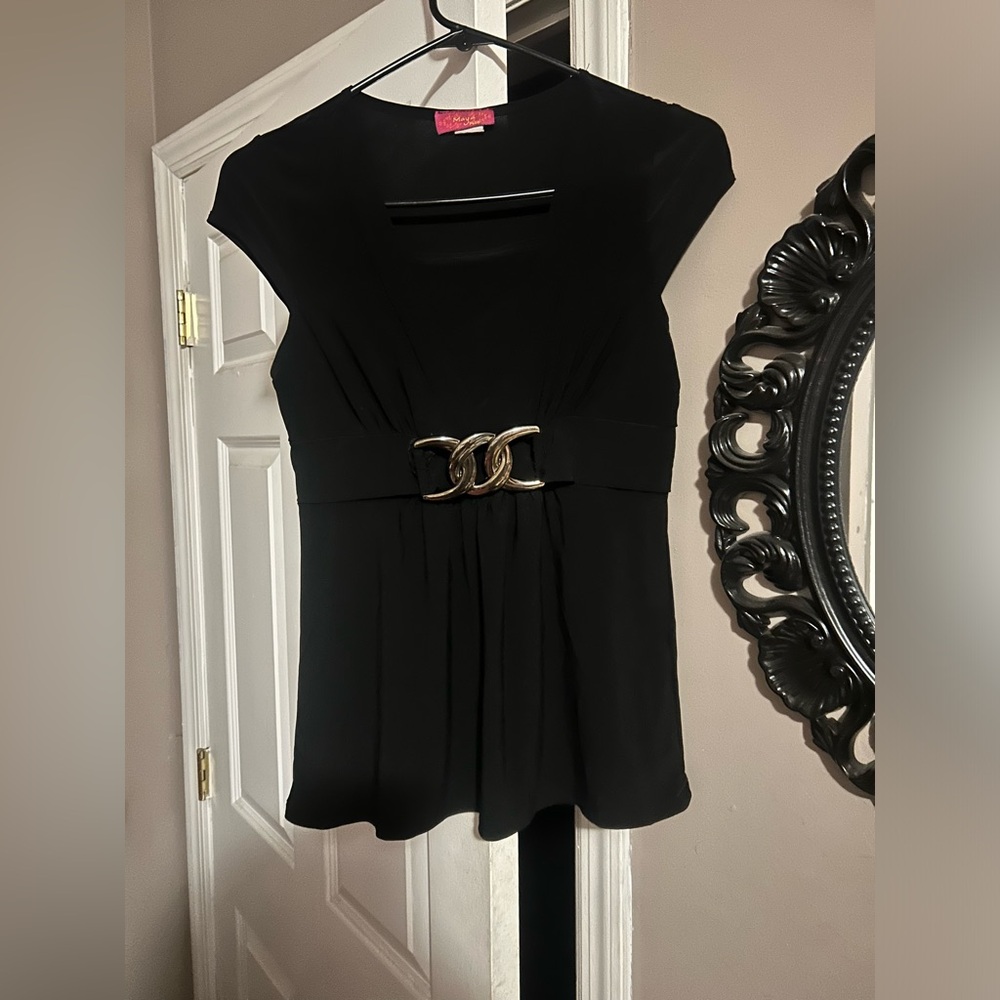 Y2K Buckle Short Sleeve Top